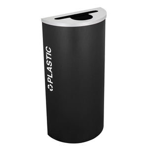 Kaleidoscope Collection 8 Gallon Half Round Indoor Recycling Receptacle