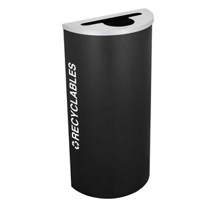 Kaleidoscope Collection 8 Gallon Half Round Indoor Recycling Receptacle