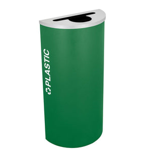 Kaleidoscope Collection 8 Gallon Half Round Indoor Recycling Receptacle