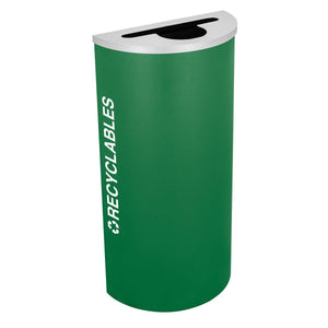 Kaleidoscope Collection 8 Gallon Half Round Indoor Recycling Receptacle