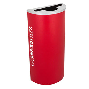 Kaleidoscope Collection 8 Gallon Half Round Indoor Recycling Receptacle