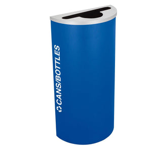 Kaleidoscope Collection 8 Gallon Half Round Indoor Recycling Receptacle