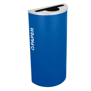 Kaleidoscope Collection 8 Gallon Half Round Indoor Recycling Receptacle