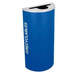 Kaleidoscope Collection 8 Gallon Half Round Indoor Recycling Receptacle