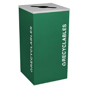 Kaleidoscope Collection 24 Gallon Square Indoor Recycling Receptacle