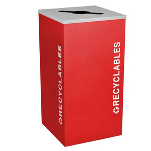 Kaleidoscope Collection 24 Gallon Square Indoor Recycling Receptacle