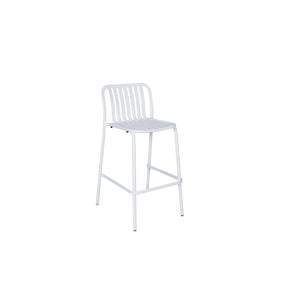 Key West Collection Outdoor/Indoor Vertical Slat Stacking Aluminum Barstool