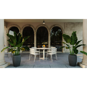 Key West Collection Outdoor/Indoor Vertical Slat Stacking Aluminum Barstool