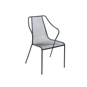 Kingston Collection Outdoor/Indoor Black Steel Stacking Armchair