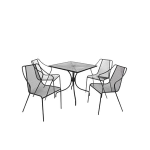 Kingston Collection Outdoor/Indoor Black Steel Stacking Armchair