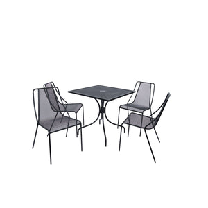 Kingston Collection Outdoor/Indoor Black Steel Side Chair