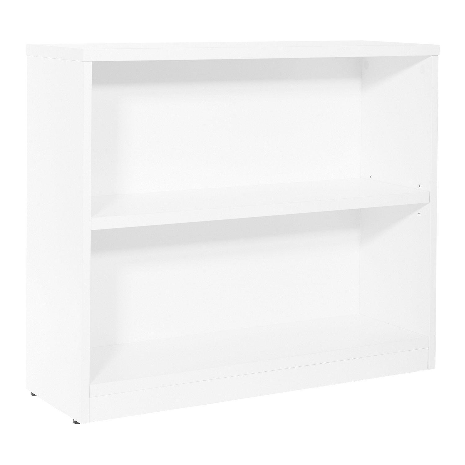 30" High 2-Shelf Laminate Bookcase with 1" Thick Shelves