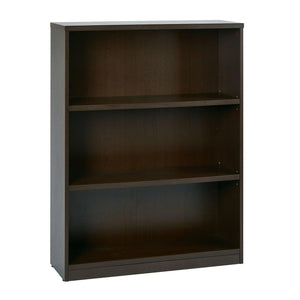 48" High 3-Shelf Laminate Bookcase with 1" Thick Shelves