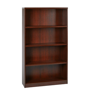 60" High 4-Shelf Laminate Bookcase with 1" Thick Shelves