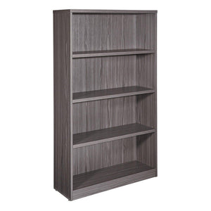 60" High 4-Shelf Laminate Bookcase with 1" Thick Shelves