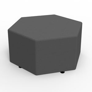 Sonik Soft Seating Hexagon Ottoman, 18" H
