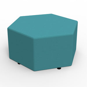Sonik Soft Seating Hexagon Ottoman, 18" H