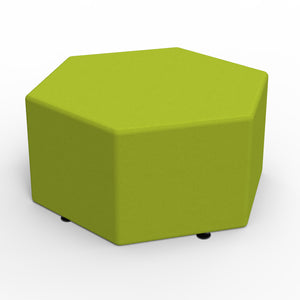 Sonik Soft Seating Hexagon Ottoman, 18" H