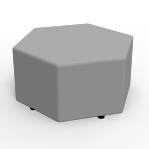 Sonik Soft Seating Hexagon Ottoman, 18" H
