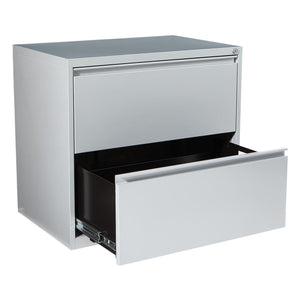 Heavy-Duty Metal Lateral File, 30" Wide, 2 Drawers