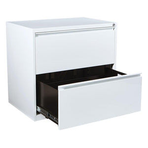 Heavy-Duty Metal Lateral File, 30" Wide, 2 Drawers