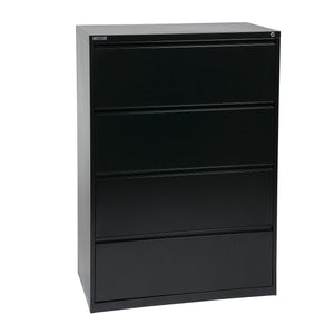 Heavy-Duty Metal Lateral File, 36" Wide, 4 Drawers