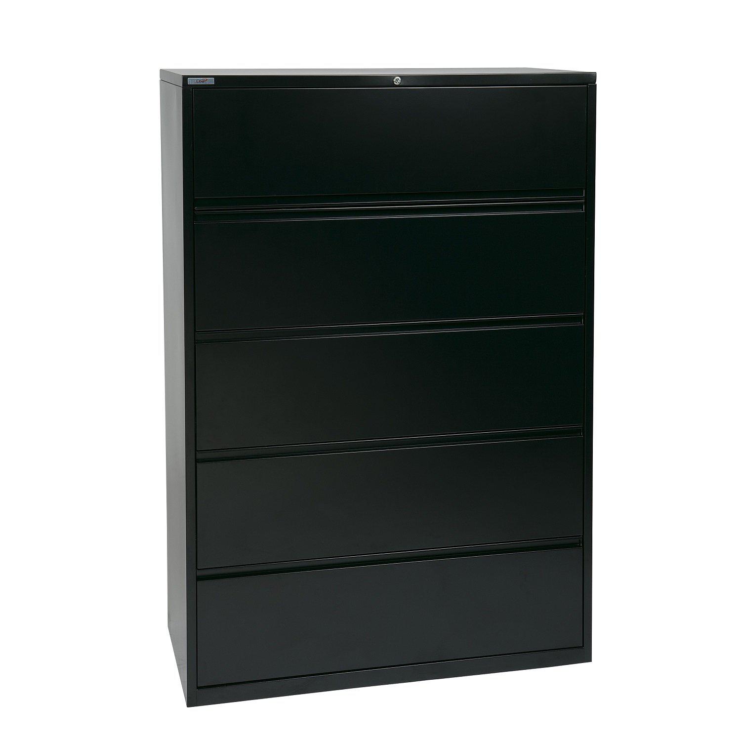 Heavy-Duty Metal Lateral File, 42" Wide, 5 Drawers
