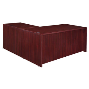 Legacy Collection 60" Double Full Pedestal L-Desk with 35" Return