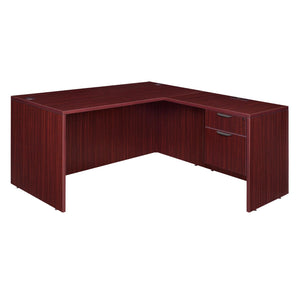 Legacy Collection 60" Single Pedestal L-Desk with 47" Return