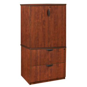 Legacy Collection Lateral File with Stackable Storage Cabinet