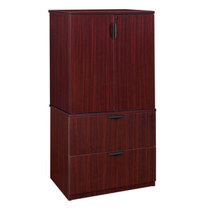 Legacy Collection Lateral File with Stackable Storage Cabinet