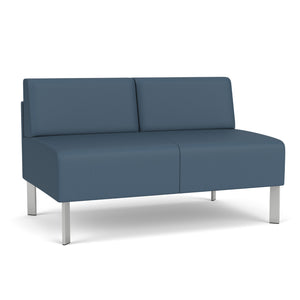 Luxe Collection Reception Seating, Armless Loveseat, Standard Vinyl Upholstery, FREE SHIPPING
