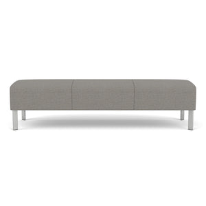 Luxe Collection Reception Seating, 3 Seat Bench, Designer Fabric Upholstery, FREE SHIPPING