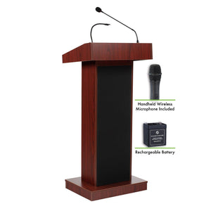Orator Sound Lectern and Rechargeable Battery with Wireless Handheld Mic