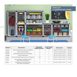 MBS Series Modular Classroom Bookshelf /Teacher Storage Cabinet System
