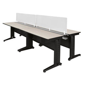 Fusion 96" x 58" Double Benching System with Privacy Panel
