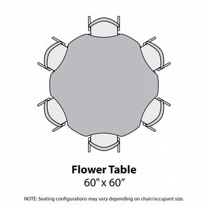 MG Series Adjustable Height Activity Table, 60" Flower