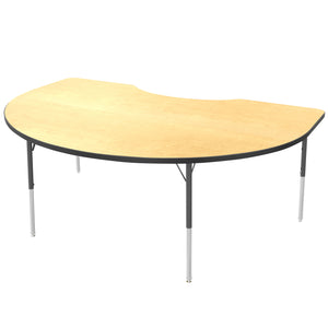 MG Series Adjustable Height Activity Table, 48" x 72" Kidney
