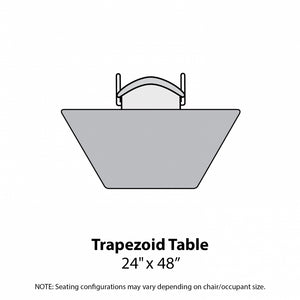 MG Series Adjustable Height Activity Table, 24" x 48" Trapezoid
