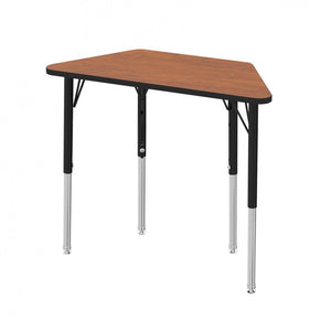 MG Series Adjustable Height Activity Table, 24" x 48" Trapezoid