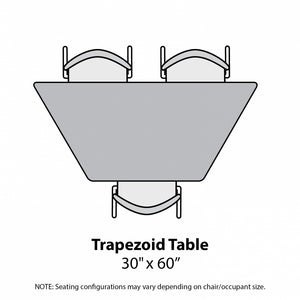 MG Series Adjustable Height Activity Table, 30" x 60" Trapezoid
