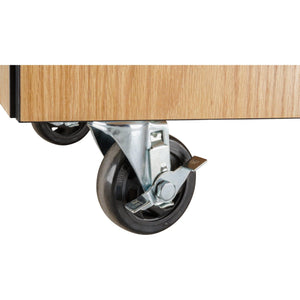 MSC Series Mobile Science Cart with Inner Drawers and Shelf, Chem-Res Top and Whiteboard/Mirror