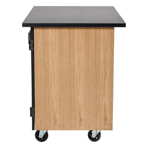 MSC Series Mobile Science Cart with External Drawers and Pegboard, Chem-Res Top