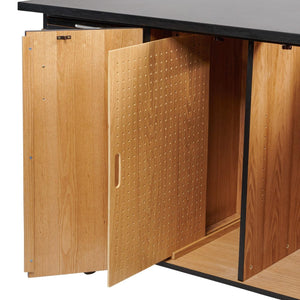 MSC Series Mobile Science Cart with External Drawers and Pegboard, Chem-Res Top