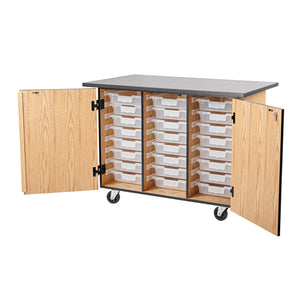 MSC Series Mobile Science Cart with Tote Trays, Chem-Res Top