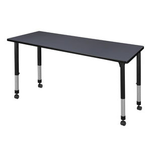 Kee 72" x 24" Rectangular Height Adjustable Mobile Classroom Activity Table