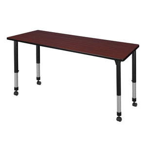Kee 72" x 24" Rectangular Height Adjustable Mobile Classroom Activity Table