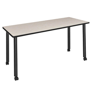 Kee 66" x 24" Post-Leg Mobile Training Table