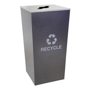 Metro Companion Indoor XL Recycle Only Unit, Hammered Charcoal Finish with Platinum Lid