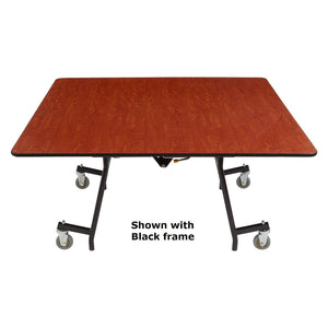 Mobile EasyFold Table, 60" Square, Particleboard Core, Vinyl T-Mold Edge, Chrome Frame
